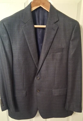 "Ralph" Ralph Lauren "Black Label" Men Gray Sharkskin Jacket Sport Coat 44R - Image 1 of 4