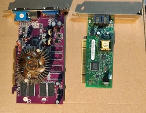 PNY GeForce FX5200 DDR 128MB & Midcom NL 230 Grafikkarte ungetestet + Extras - Bild 1 von 8