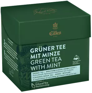 EILLES TEE Tea Diamond GRÜNER TEE MIT MINZE im Pyramidenbeutel, 20er Box - Bild 1 von 1