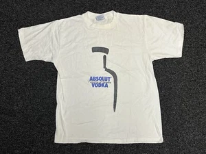 Vintage 90s Absolut Vodka Promo T-Shirt Size Large Absolut Perfection - Picture 1 of 2