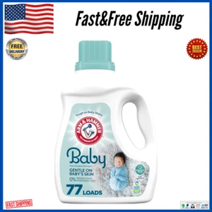 ARM & HAMMER Baby, 77 Loads Liquid Laundry Detergent, 100.5 Fl oz, Free Shipping - Picture 1 of 24
