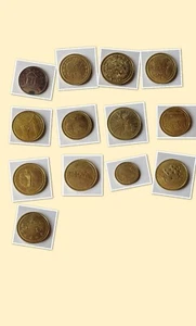 BALLY Safecracker Pinball Machine Domestic Tokens-NOS- 13 Different Tokens - Picture 1 of 14