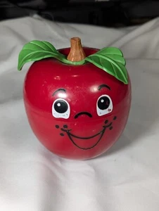 Vintage Fisher Price Happy Apple Red 1972 Roly Poly Musical Chime Toy USA - Picture 1 of 4