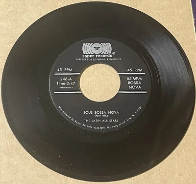 The Latin All Stars 45 Soul Bossa Nova / Summer Samba ROPER Mint HEAR - Image 1 of 2