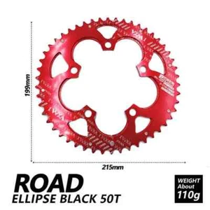 700C Road Bicycle 110BCD 50/35T ChainRing Alloy Oval ChainWheel - Picture 1 of 26