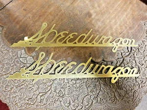 REO Speedwagon Radiator Script BRASS Emblem Medalion CHOICE - Picture 1 of 6