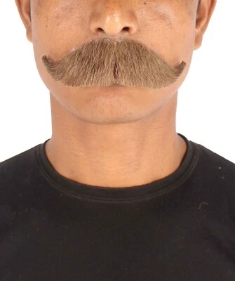 Cabello facial cosplay bigote cabello humano para hombre M-1301 Foto 1 de 4