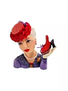 Cameo Girls Head Vase Blythe 1947 Victorian Violets - Picture 1 of 6