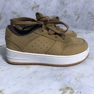 Zapatillas deportivas bajas marrones blancas talla 8 para niños pequeños al aire libre de EE. UU. Foto 1 de 4