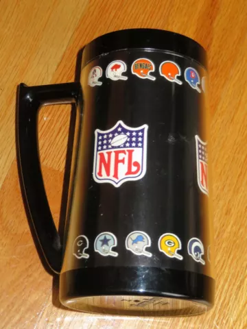 Vintage 26 TEAM LOGO 6.25 Plastic Mug PACKERS COWBOYS VIKINGS OILERS SAINTS RAMS Cover