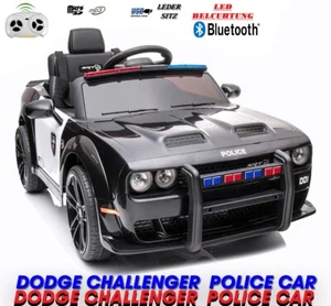 Elektro Auto " Dodge Challenger Police Car"LED MP3 EVA Kunstleder 2x35Watt 12V7A - Bild 1 von 9