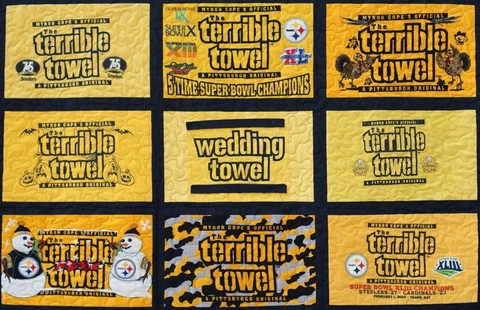 NFL Pittsburgh Steelers Terrible Towel #1 Dad Camo Thanksgiving Pink Rings Bib Cover