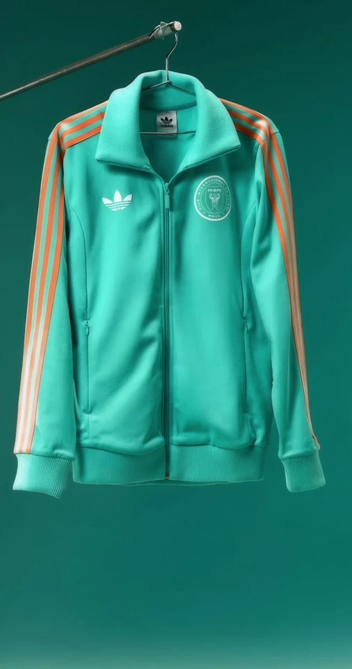Men's Adidas CF 2024 Inter Miami Beckenbauer Track Top Mint Jacket JJ1829 Sz 2XL