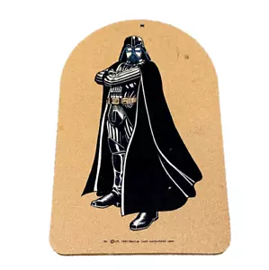 VINTAGE 1980 STAR WARS DARTH VADER CORK BULLETIN BOARD ESB GLOW IN THE DARK GID - Picture 1 of 4