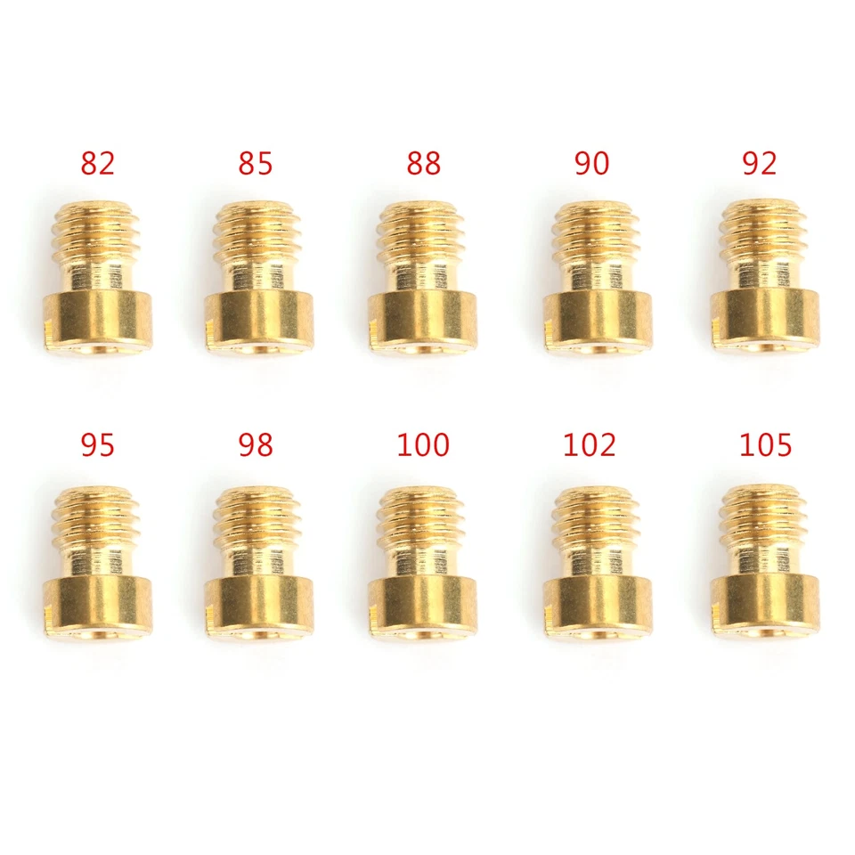 10set Round Head Main Jet 5mm 82-105 For GY6 Motorcycle Scooter Carburetor PZ19 - Image 1 of 4