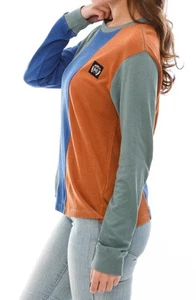 RVCA Long Sleeve Color Block Long Sleeve T-Shirt Women’s S NWT - Picture 1 of 15