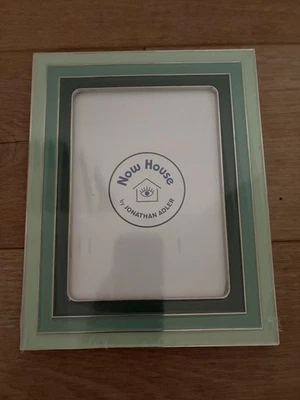 RARE Discontinued Jonathan Adler Aqua Teal Green Enamel Frame for 5 x 7 inch - Image 1 of 3