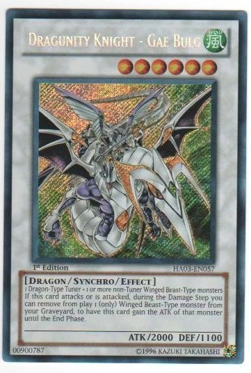 Dragunity Knight - Gae Bulg - HA03-EN057 - Secret Rare - 1st Edition - Damaged - Image 1 of 1