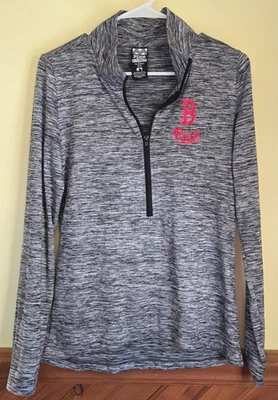PINK Victoria’s Secret Ultimate MeD  1/2 Zip Black Activewear Top Boston Red Sox - Image 1 of 4