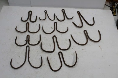 11 pc Lot Antique hook Steel Trap Drags - Image 1 of 4