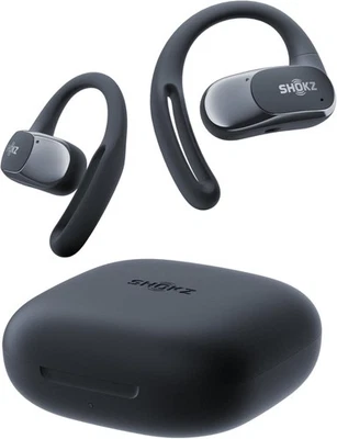 New Shokz OpenFit Air Open-Ear Headphones Black Secure Fit, Effortless Comfort - Image 1 of 4