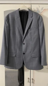 Calvin Klein Men's Fitted Blazer Jacket Size 52s, Grey, - Picture 1 of 10