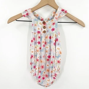 Posh Peanut Bubble Romper Carissa Henley Ruffled 18/24 Months Floral - Picture 1 of 10
