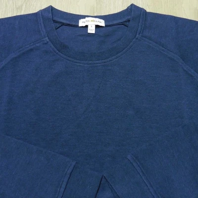 PETER MILLAR Hombres L GRANDE PUNTO CUELLO REDONDO SUÉTER AZUL MARINO JERSEY GOLF Foto 1 de 4