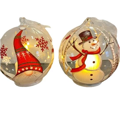 Nuevo en caja Ardella Luxurylite LED Batería Luz Llama Gnomo y Muñeco de Nieve Adornos Vacaciones Foto 1 de 4