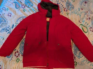 Lands End Kids Squall Jacket Sz M 10-12 Waterproof Insulated Snow Coat Red - Picture 1 of 4