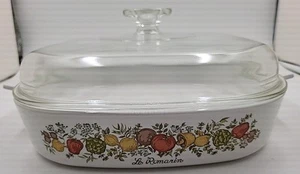 Vintage CorningWare A-10-B Spice of Life LE ROMARIN 9 3/4" Square Casserole - Picture 1 of 4