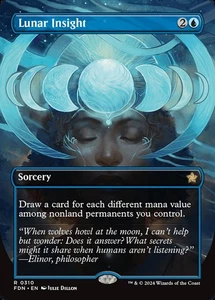 Lunar Insight Borderless Foil - Foundations MTG-NM - Picture 1 of 1