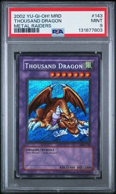 2002 Yu-Gi-Oh! Thousand Dragon Metal Raiders MRD Unlimited Secret Rare PSA 9 - Image 1 of 2