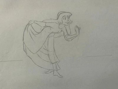 Princesa Eilonwy Caldero Negro Walt Disney Animación Original Cel Dibujo 1985 Foto 1 de 4