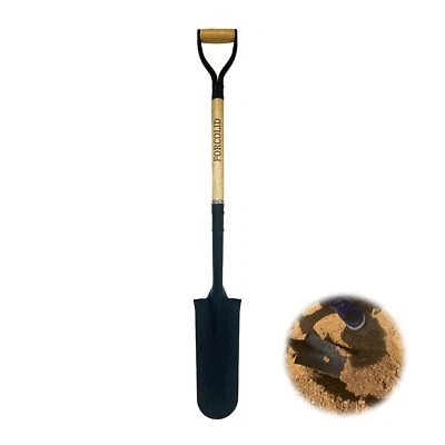 Drain Spade Shovel, 45" D-Handle Steel Y-Grip for Digging & Transplanting - Image 1 of 4