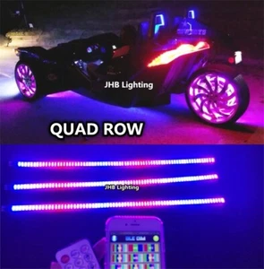 3x 4FT QUAD Row CHASING LED Strips Lights KIT for Slingshot 15.5" Wheel Lights - Bild 1 von 24