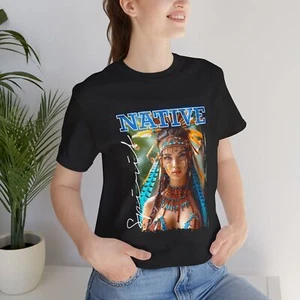Native Spirit Unisex T-Shirt, Vintage Grafik Shirt Bohemian Style umweltfreundlich Geschenk - Bild 1 von 21