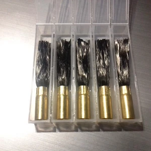 5 x Kohlefaserpinsel Set im Etui M10 Innengewinde Messingkern zum Beizen von V2A - Bild 1 von 12