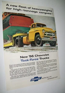 1956 Chevy 10000 Series Heavyweight Truck dealer-mag ad -carrying yacht- Helck - Picture 1 of 1