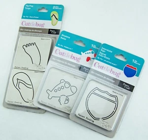 Provo Craft Cuttlebug Cutting Dies Airplane Interstate Flip Flop 3 Designs Lot - Picture 1 of 1