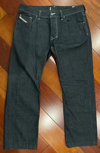 Pantalones de mezclilla rectos regulares Diesel Industry LARKEE para hombre 34X29,25 (dobladillo) lavado oscuro - Imagen 1 de 14