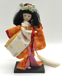 Muñeca de tela kimono vintage japonesa / KABUKI / YAEGAKI - Imagen 1 de 5