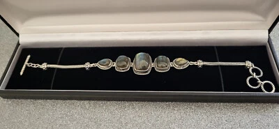 Beautiful Labradorite Bracelet in handcrafted Bali Silver - Image 1 of 4