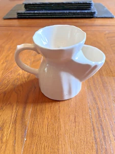 White Ceramic Shaving Mug - Picture 1 of 8