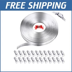 Heavy-Duty 304 Stainless Steel Hose Clamp Kit - Perfect for Pipes, Tubes, Ducts - Picture 1 of 8