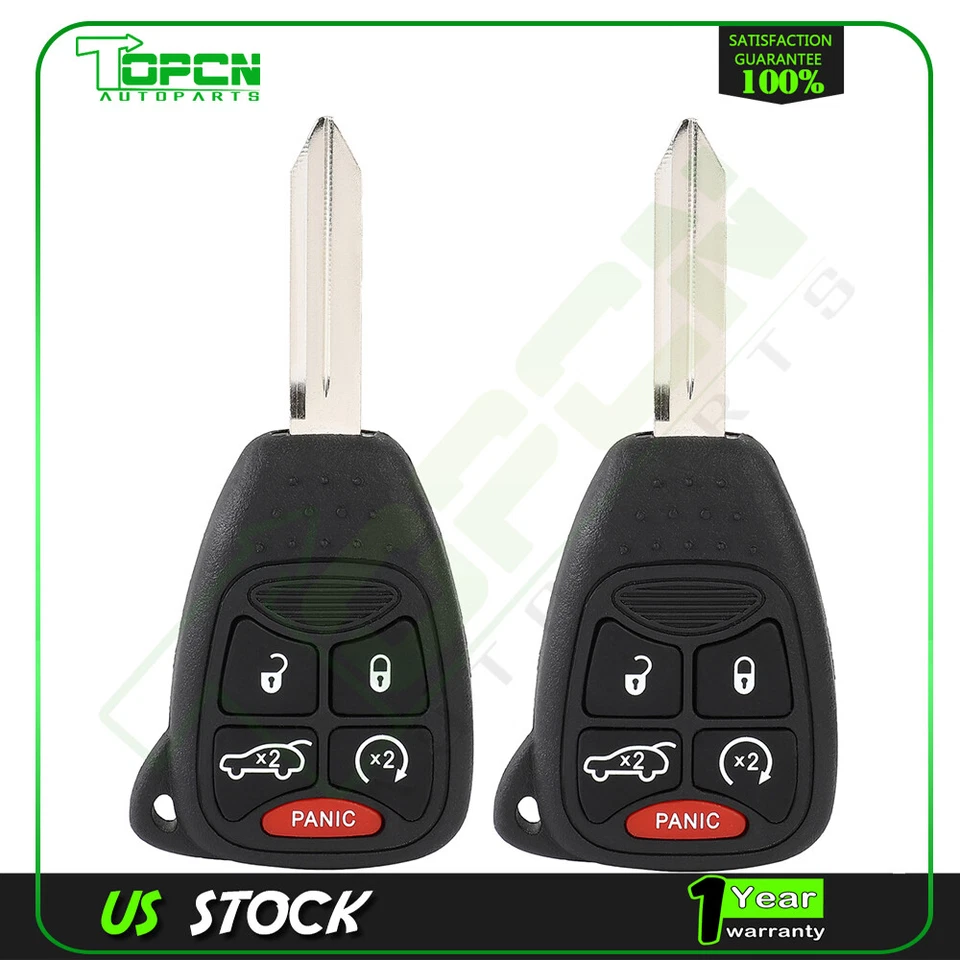 2 para Dodge Durango 2006 2007 2008 2009 entrada sin llave mando a distancia coche llavero Foto 1 de 4