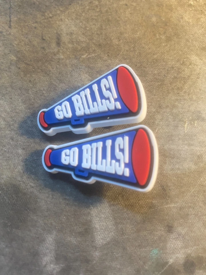 Buffalo Bills shoe charms, 2 piece set button back - Image 1 of 1