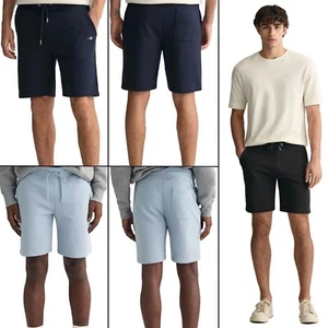 Mens Gant Shorts Shield Sweat Embroidered Cotton Casual Summer Beach Half Pants - Imagen 1 de 39