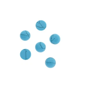 Imitation Turquoise Gemstone Cabochon Seals 10mm - 4 Pieces - CBD003-A - Picture 1 of 3