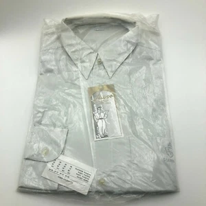 Camisa de vestir Javon Stand Up manga larga talla 40 100 % algodón gris ligero vintage A4 - Imagen 1 de 12